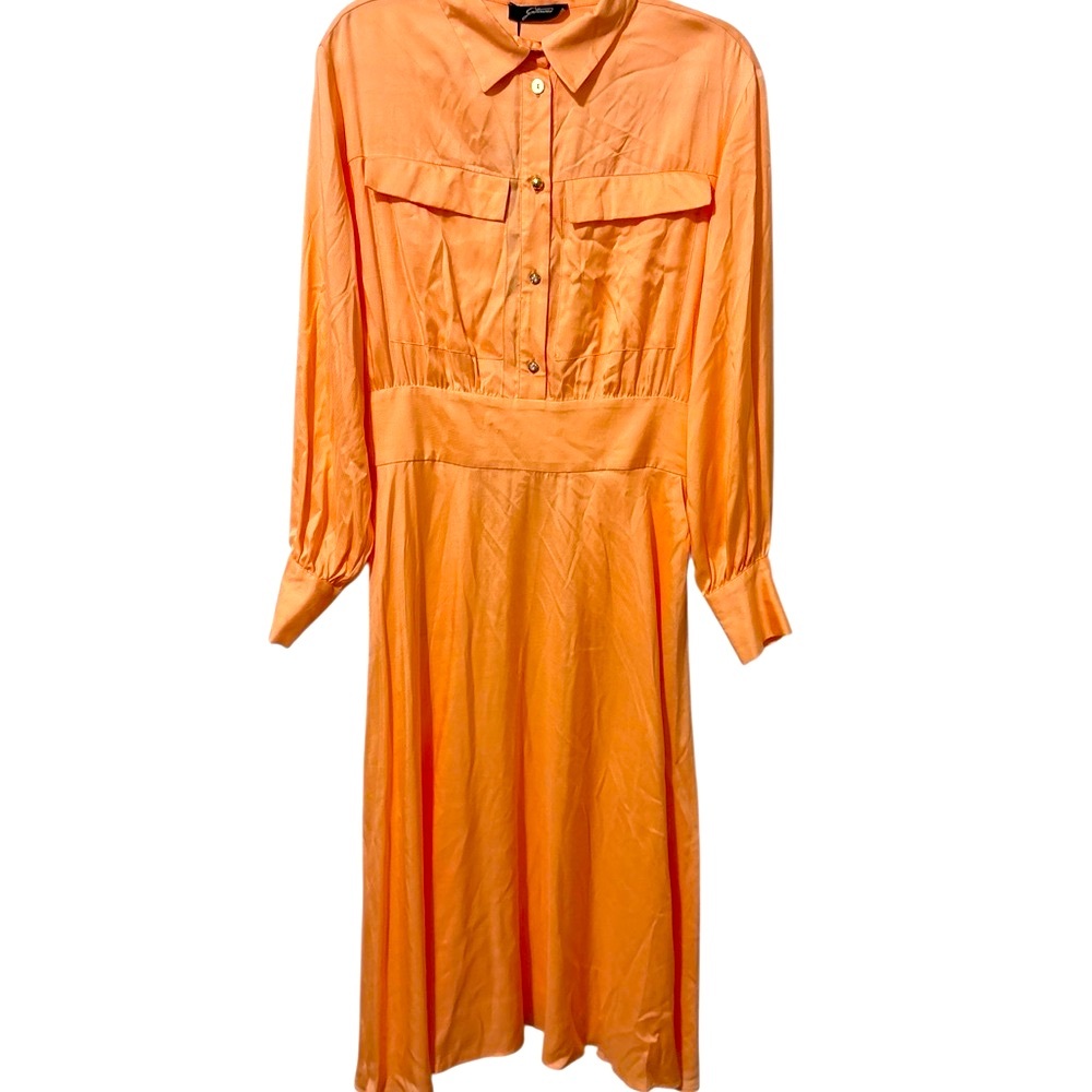 NWT Gattinoni Chic Long Sleeve Orange Dress